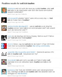 Twitter: Produktfragen