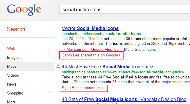 Google Social Search
