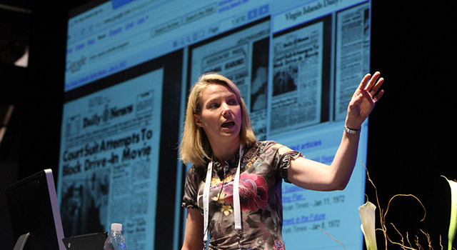 Marissa Mayer bei einer Google-Books Vorstellung (TechCrunch50-2008)